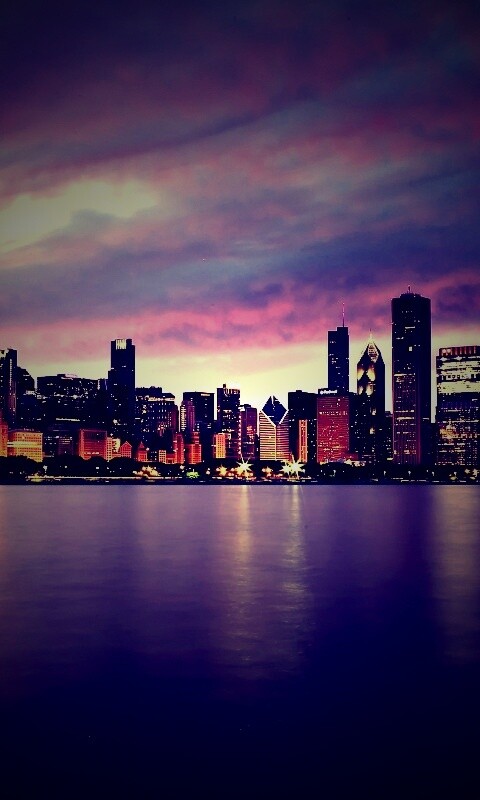 Чикаго с воды обои