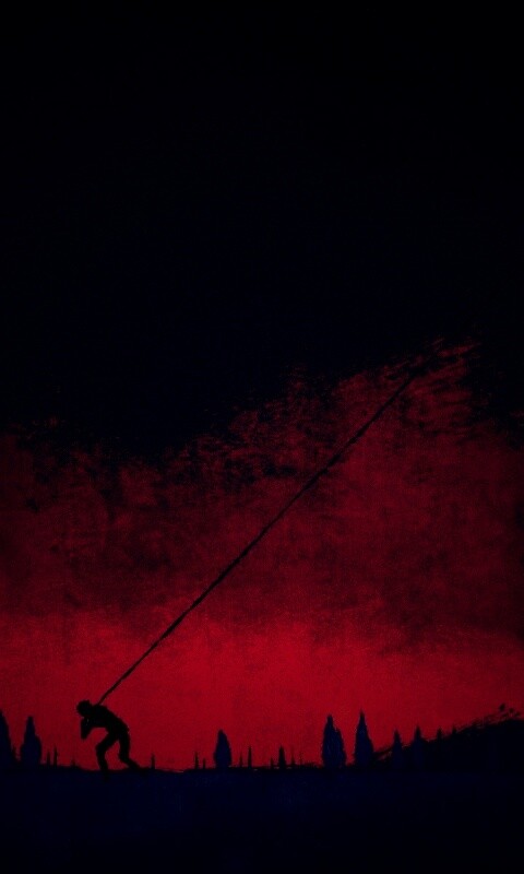 Человек тянущий звезду обои