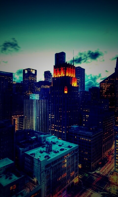 Бизнес-центр сверху обои