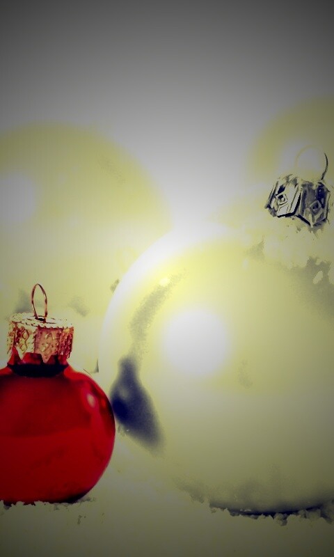 Красно-белые игрушки  обои