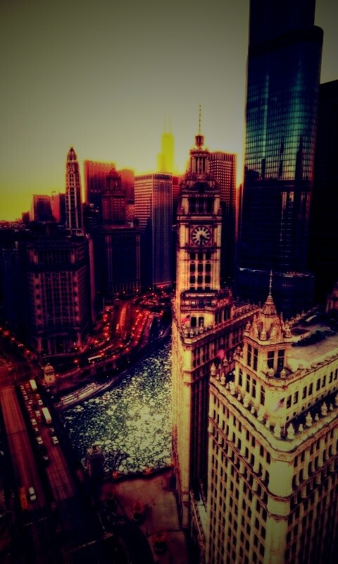 Вид на город обои