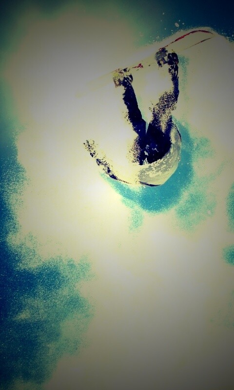 Прыжок на сноуборде обои