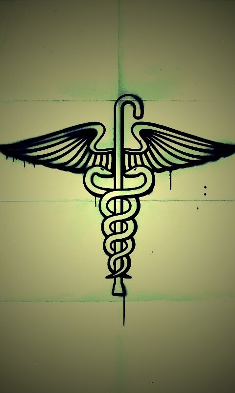 Змеи на трости — граффити обои