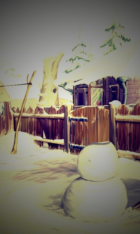 Снеговик обои