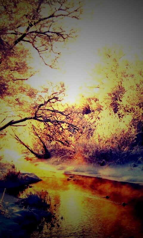 Зимняя река обои