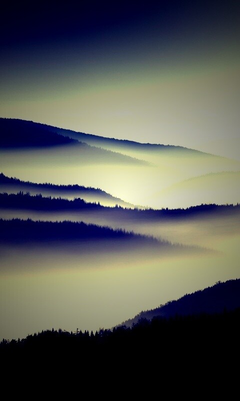 Туманные горы обои