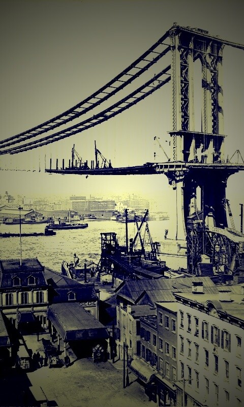 Постройка моста обои