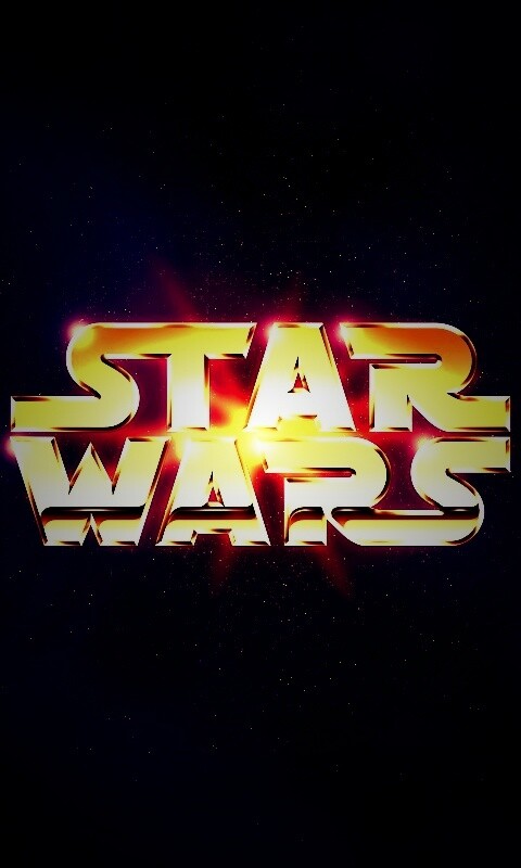 Золотой логотип Star Wars обои