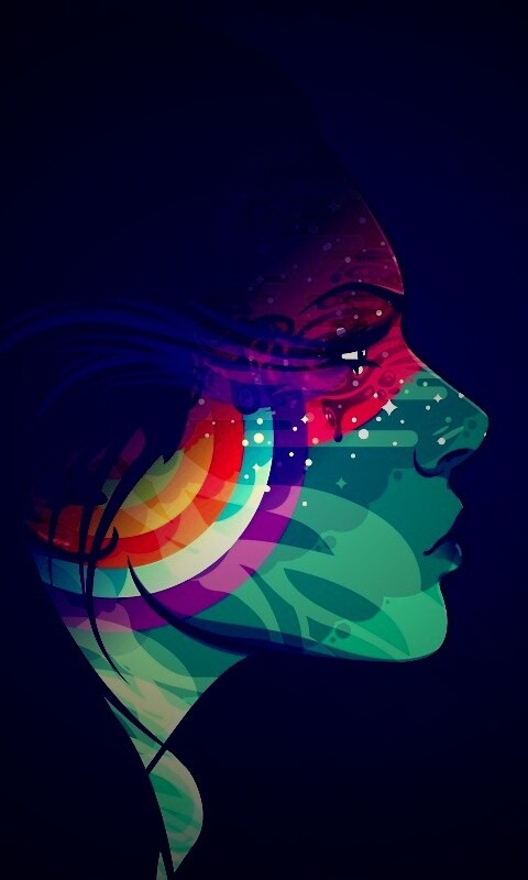 Профиль девушки обои