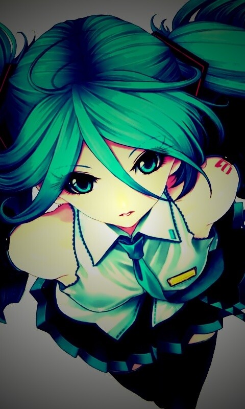 Синеволосая Хатсуне Мику обои