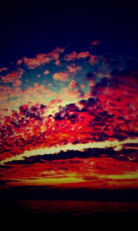 Изумитеьное закатное небо обои
