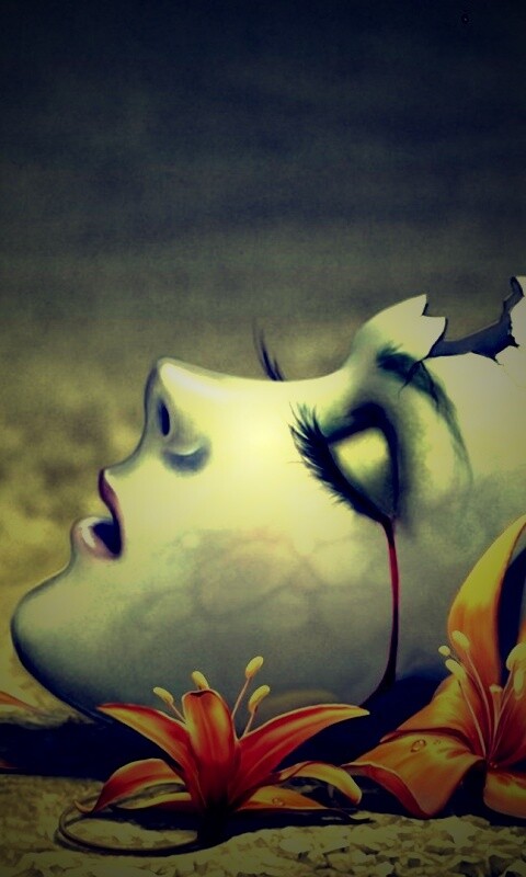 Разбитая маска обои