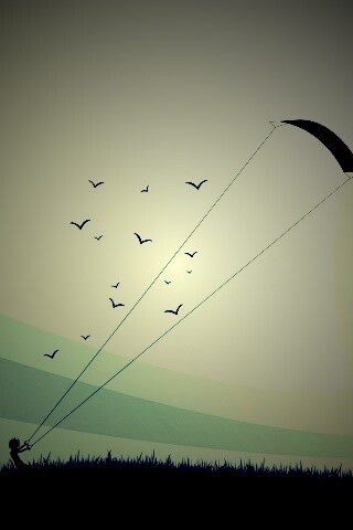 Запуск воздушного змея обои