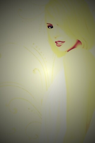 Нарисованная блондинка обои