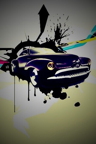 Абстракция с ретро авто обои