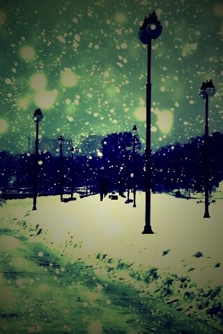 Зимняя набережная обои