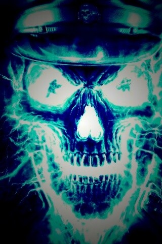 Череп из молний обои