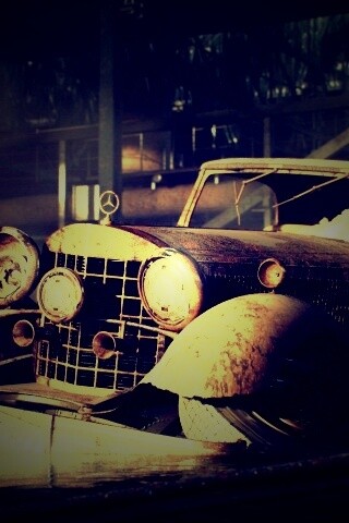 Гниющий ретро мерседес обои