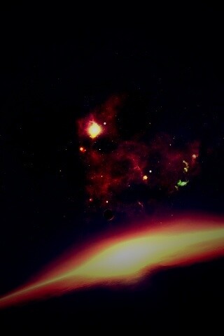 Восход в космосе обои