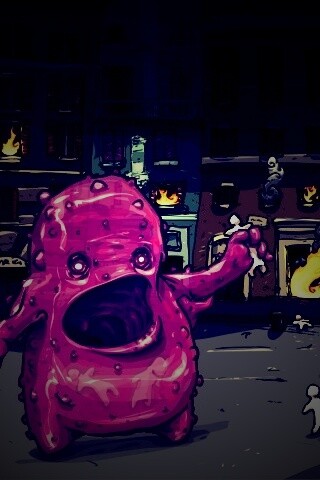 Монстр жрет людей обои