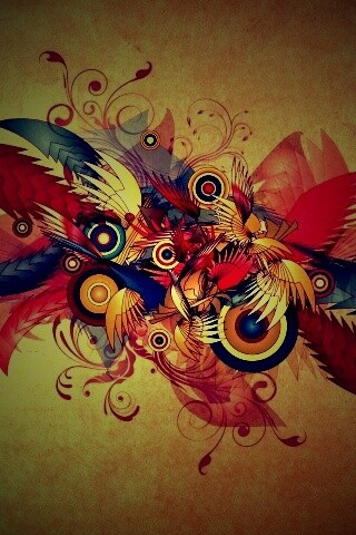 Перья и круги обои