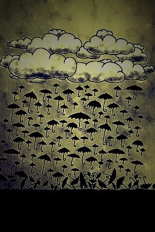 Дождь из зонтиков обои