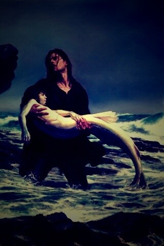 Рыбаки спасают русалку обои