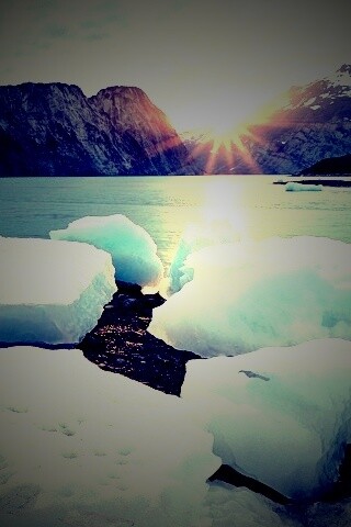 Зимнее горное озеро обои