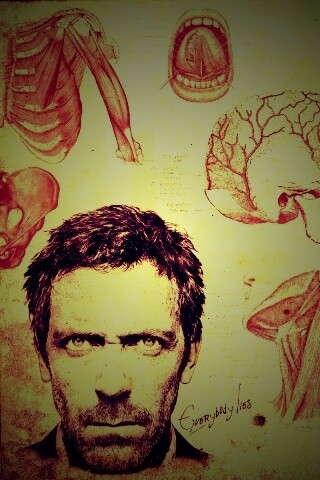 Анатомические рисунки доктора Хауса обои