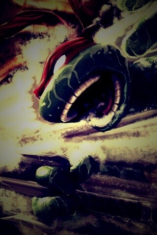 Рафаэля и Леонардо смывает водой обои