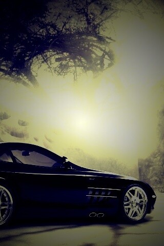 Черный спорткар Мерседес обои