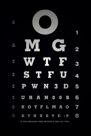 Таблица для проверки зрения обои