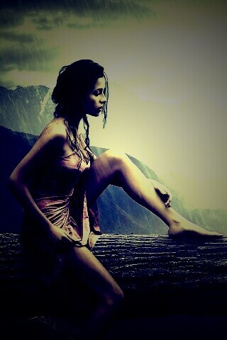 Девушка и кошка обои