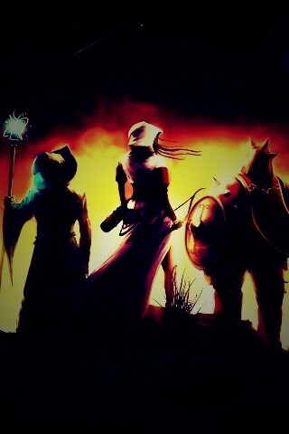 Воин, лучник и маг обои