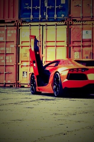 Оранжевый Авентадор обои