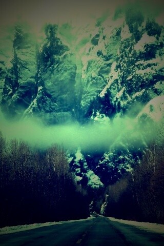 Дорога к скале обои