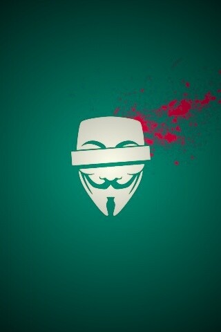 Маска Анонимуса и брызги обои