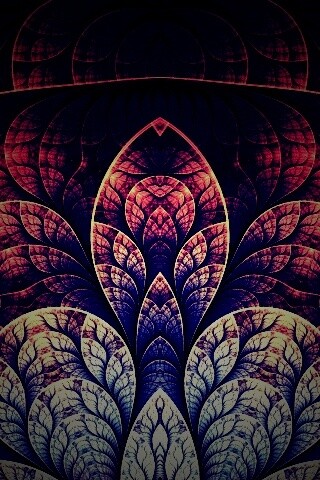 Фрактальные листья обои