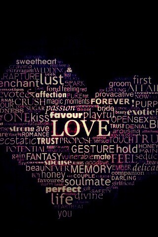 Слова любви обои