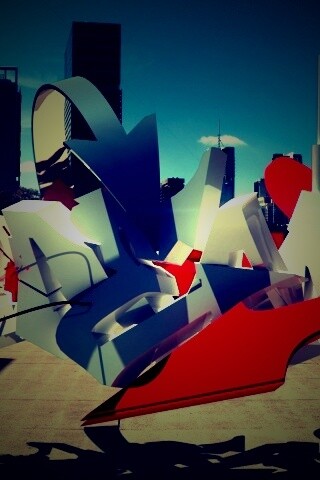 Трехмерное граффити обои