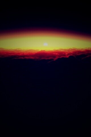 Закат над облаками обои