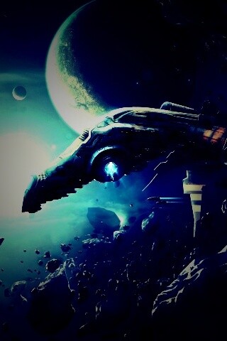 Полет в астероидах обои