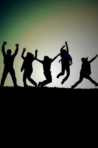 Силуэты людей обои