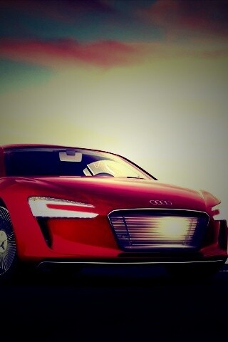 Красный автомобиль Audi обои
