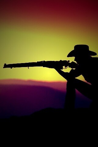 Стрелок на закате обои
