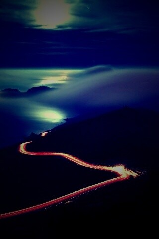 Ночное шоссе обои