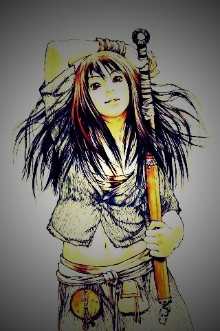 Девушка с битой обои