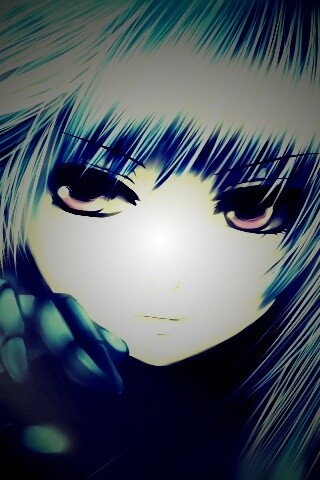 Девушка с голубыми волосами обои