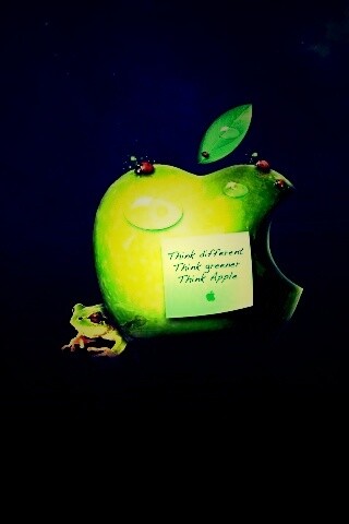 Think different, think greener, think Apple обои