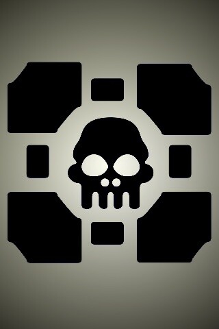 Куб с черепом обои